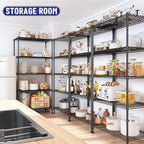 5-Tier Shelf 1010LBS Storage Shelves Adjustable Wire Shelving Metal Shelving - Image 4