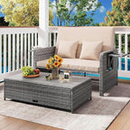 HAPPYGRILL Patio Rattan Wicker Daybed - Image 2