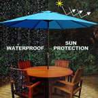 Blissun 9' Outdoor Patio Umbrella, Outdoor Table Umbrella, Yard Umbrella - Image 5
