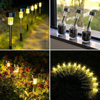 GIGALUMI Solar Pathway Lights, Stainless Steel IP44 Waterproof Auto On/Off - Image 3