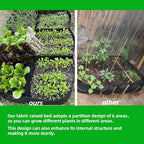 CJGQ Fabric Raised Garden Bed 4x2x1ft Garden Grow Bed Bags - Image 2