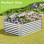 4x2x2FT Galvanized Raised Garden Bed, Galvanized Planter Boxes Outdoor - Image 5