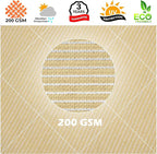 Royal Shade 20' x 20' x 20' Beige Triangle Sun Shade Sail Canopy Outdoor Patio - Image 8