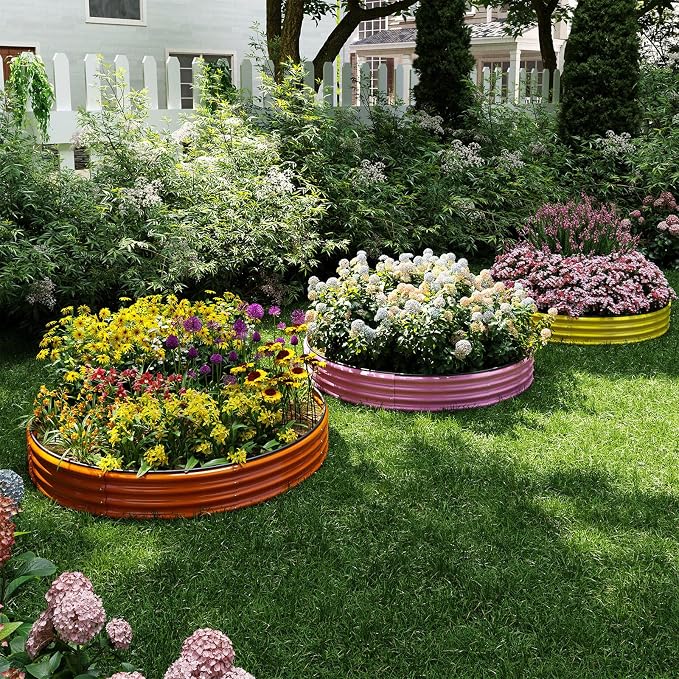 Galvanized Metal Planter Round Raised Garden Bed Kit - Image 6