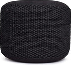 BIRDROCK HOME Outdoor Pouf Ottoman | Hand Woven Waterproof Foot Stool - Image 7