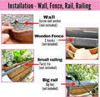 LaLaGreen 16 Inch Wall Mounted Flower Baskets, 4 Pack, Large Railing Planter - Image 3