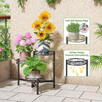 3-Tier Plant Stand Outdoor, Metal Plant Stand - Image 4