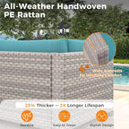 10-Seat Outdoor Wicker Patio Furniture Set - Image 4