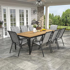 Patio Chairs Set of 8, Stackable Outdoor Dining Chairs - Image 3