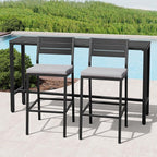 Crestlive Products Outdoor Bar Table and Chairs Set, 3 Piece Outside Patio Bar - Image 8