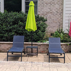 PURPLE LEAF Patio Chaise Lounge Set 2 Pieces Textilene Pool Lounge Chairs by PURPLELEAF