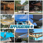 Amgo Custom Size 9' x 14' x 16.6' Beige Right Triangle Sun Shade Sail Order to - Image 5