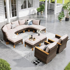 Sophia & William Half Moon Outdoor Sectional Furniture by SophiaWilliam