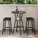 Bar Table, 2-Tier Round High Top Table, Pub Table, Home Bar Counter Height - Image 2