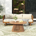 Merax Outdoor Acacia Wood Conversation Set - Image 2