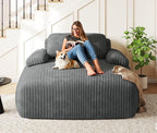 YITAHOME 67"L x 55"W Chaise Lounge Chair Indoor, Oversized Corduroy Upholstered - Image 3