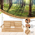 Tangkula 2 Person Hanging Porch Swing, Outdoor Bench Swing - Image 6