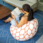 Big Joe Tuffet Weatherproof Bean Bag Chair, Paprika Bella Sunmax, Durable - Image 4