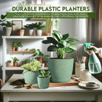 Utopia Home - Spotty Plant Pots Indoor - 7/6.6/6/5.3/4.8 Inches Flower Pots - - Image 5