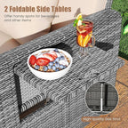 LDAILY Moccha Outdoor Daybed, Wicker Loveseat Sofa Set - Image 3