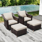 Joyside Wicker Patio Furniture Sets, 4 Pieces Upgraded Large Size Outdoor - Image 7