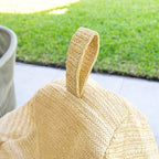 Big Joe Tuffet Weatherproof Bean Bag Chair, Natural Basket Weave, Breathable - Image 5