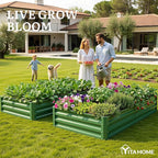 YITAHOME 6x3x1ft 2pcs Large Raised Garden Bed Kit, Galvanized Metal Planter Box - Image 3