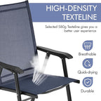 Yaheetech Outdoor Patio Chairs Set of 4, Portable Dining Chairs - Image 7