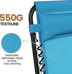 Yaheetech Zero Gravity Recliners Outdoor Adjustable Folding Reclining Lounge - Image 5