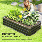 Outsunny Galvanized Raised Garden Bed, - Image 5