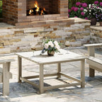 WestinTrends Malibu Low Outdoor HDPE Square Patio Coffee Table by WestinTrends