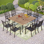 PHI VILLA 9 Pieces Outdoor Dining Set - Image 2