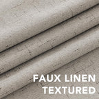 H.VERSAILTEX Linen Blackout Curtains Durable Thick Textured Linen Look 100% - Image 5