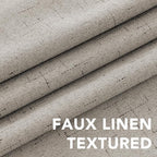 H.VERSAILTEX Linen Blackout Curtains 72 Inches Long 100% Absolutely Blackout - Image 4