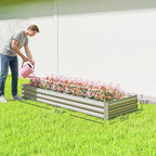 Outsunny Galvanized Raised Garden Bed, - Image 7