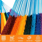 Lazy Daze Hammocks Handwoven Mayan Hammock, 10.5 FT Soft Rope Double Hammocks - Image 5