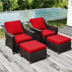 Joyside Wicker Patio Furniture Sets, 4 Pieces Upgraded Large Size Outdoor - Image 6