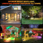 Solar Outdoor Lights, 40 LEDs Color Changing RGB Solar Landscape Path Lights - Image 7