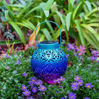2 Pack Outdoor Solar Hanging Lantern Lights Metal LED Decorative Lamp - Image 4