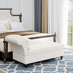 Yongqiang Storage Chaise Lounge Indoor, Linen Upholstered Chaise Lounge Chair - Image 6
