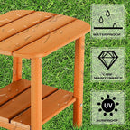 LZRS Double Adirondack Side Table, Outdoor Side Tables, End Tables - Image 4