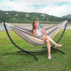 SUNCREAT 2 Person Hammock with Stand, Heavy Duty Free Standing Hammock with - Image 2