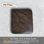 Thgonwid Unstuffed Moroccan Storage Pouf Foot Stool Ottoman Seat Handmade Faux - Image 9