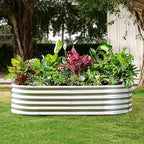 Land Guard 6x3x1.5ft Galvanized Raised Garden Bed Kit, Metal Planter Boxes - Image 4