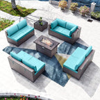 Kullavik 10 Pieces Outdoor Patio Furniture Set by KULLAVIK