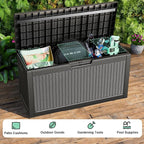 ROJIK Outdoor Storage Housing Deck Box, Waterproof Patio Furniture, Garden Tools - Image 6