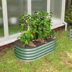 Outsunny 3.5' x 2' x 1' Galvanized Raised Garden Bed Kit, Outdoor Metal - Image 9