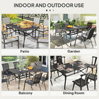 Outsunny Rectangle Outdoor Dining Table - Image 6