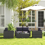 Outsunny 4 Piece Wicker Patio Furniture Set by Outsunny