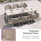 PURPLE LEAF 11 Pieces Outdoor Dining Set Patio Extended Upgrade Table and - Image 5